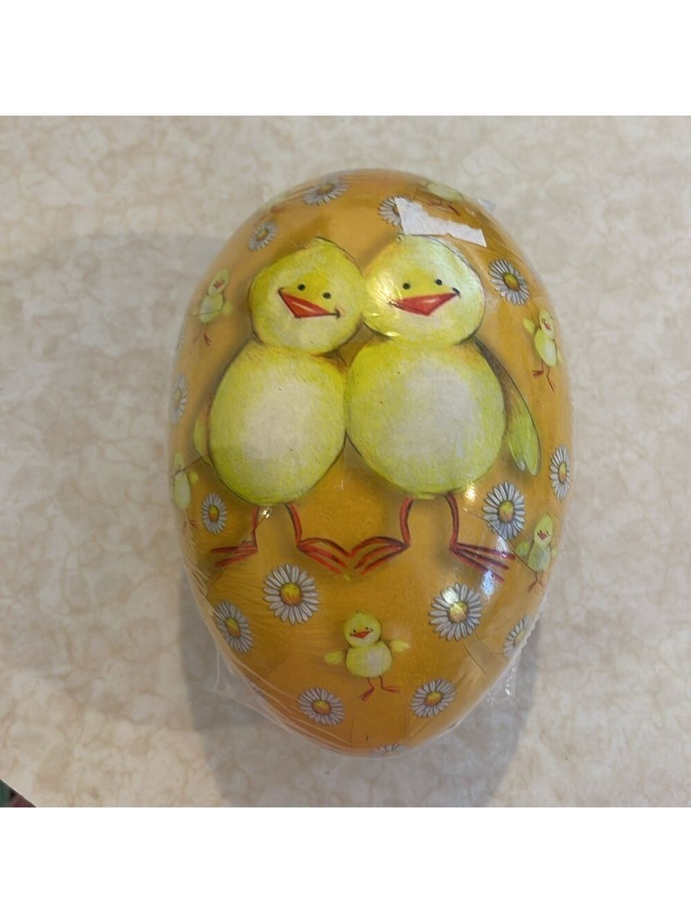 VINTAGE EASTER EGG (4.5x3") HAPPY CHICK COUPLE  Mint/Sealed Handmade in GERMANY! - Picture 2 of 2